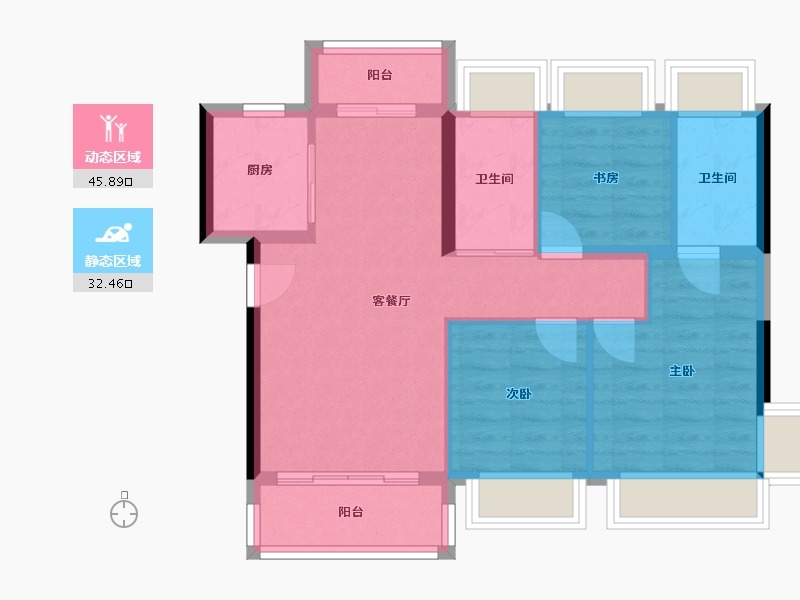 广东省-珠海市-华发依山郡-87.00-户型库-动静分区