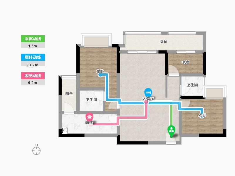 重庆-重庆市-首地江山赋-95.00-户型库-动静线