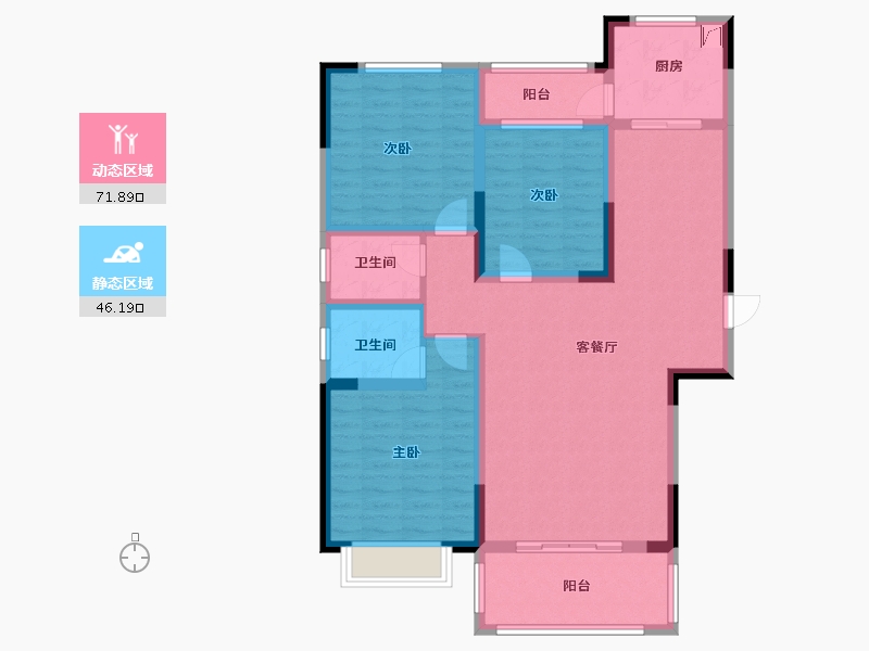 河南省-洛阳市-香堤小院-105.00-户型库-动静分区