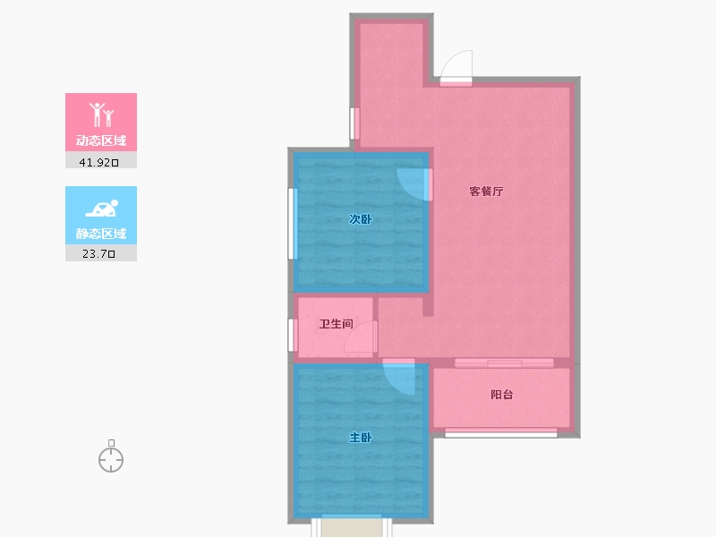 陕西省-西安市-白桦林家愿-70.00-户型库-动静分区