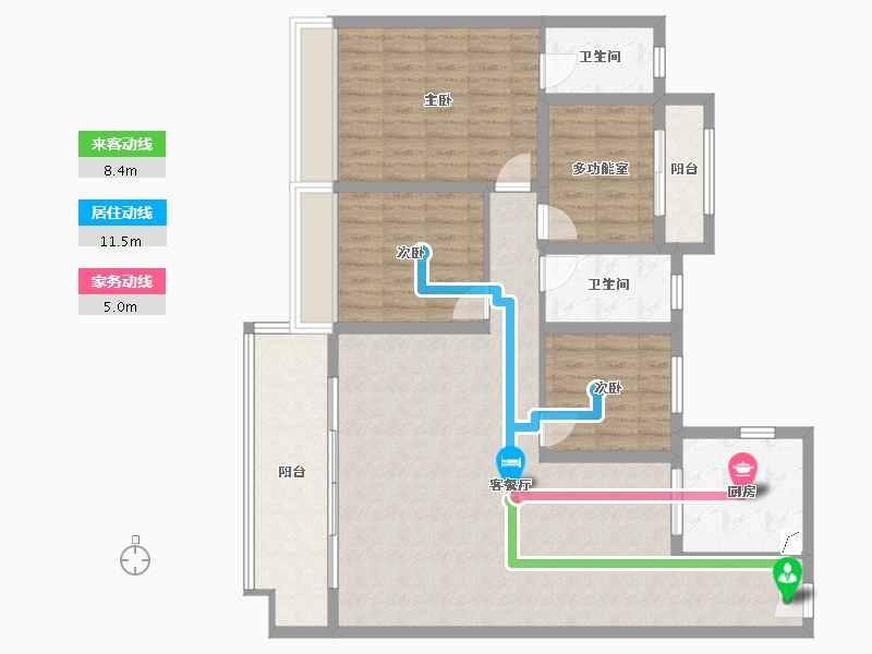 广东省-东莞市-碧桂园-120.00-户型库-动静线