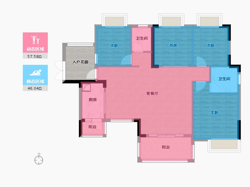 上海-上海市-新时代花园-110.00-户型库-动静分区