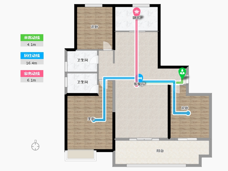 山东省-烟台市-玲珑玺悦府小区-141.00-户型库-动静线