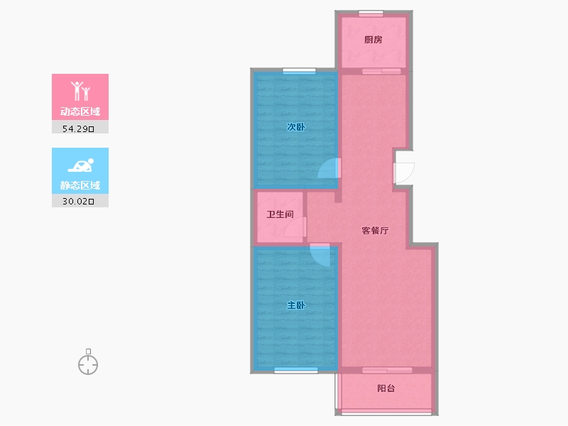 河北省-张家口市-金华尚府-75.00-户型库-动静分区