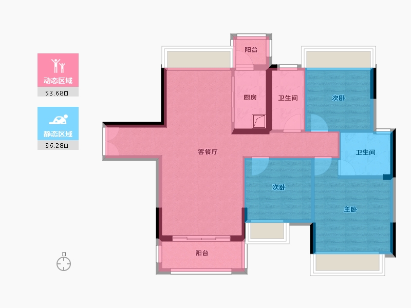 广西壮族自治区-贵港市-西山泉壹号院-87.00-户型库-动静分区