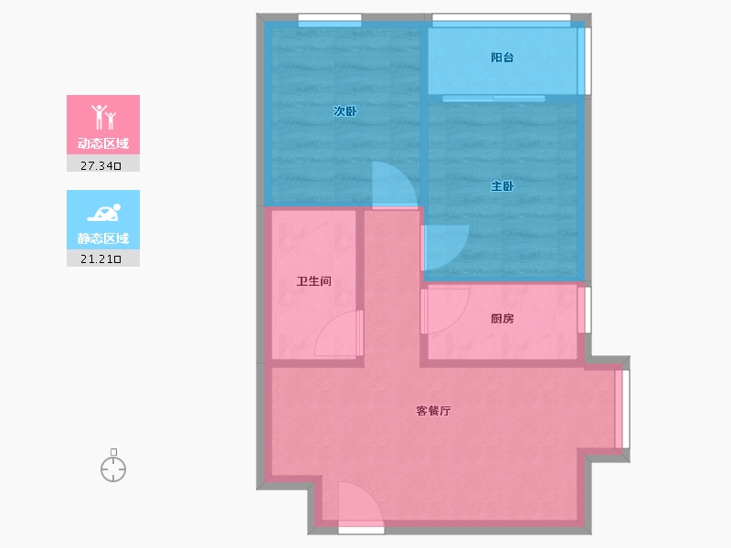 福建省-福州市-胪雷新城-1区-48.64-户型库-动静分区