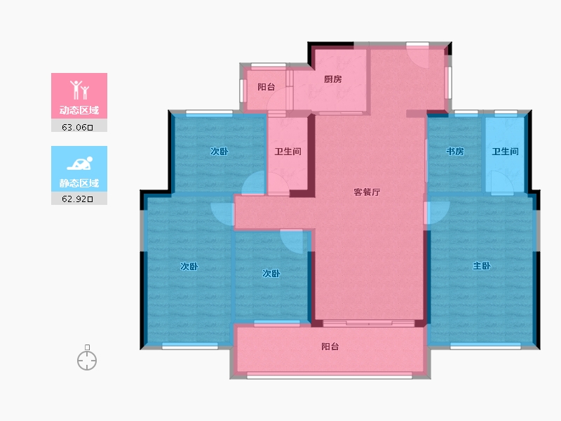 广东省-湛江市-龙湖山庄-125.00-户型库-动静分区