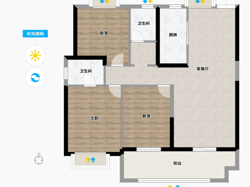 湖北省-随州市-红星天玺-109.00-户型库-采光通风