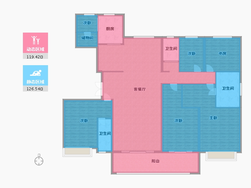 山东省-东营市-碧桂园鑫都·天樾-150.00-户型库-动静分区