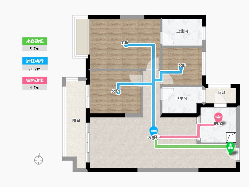 广东省-清远市-保利花园阅江府-84.42-户型库-动静线