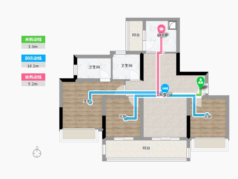 四川省-成都市-奥园锦官芳华-82.59-户型库-动静线