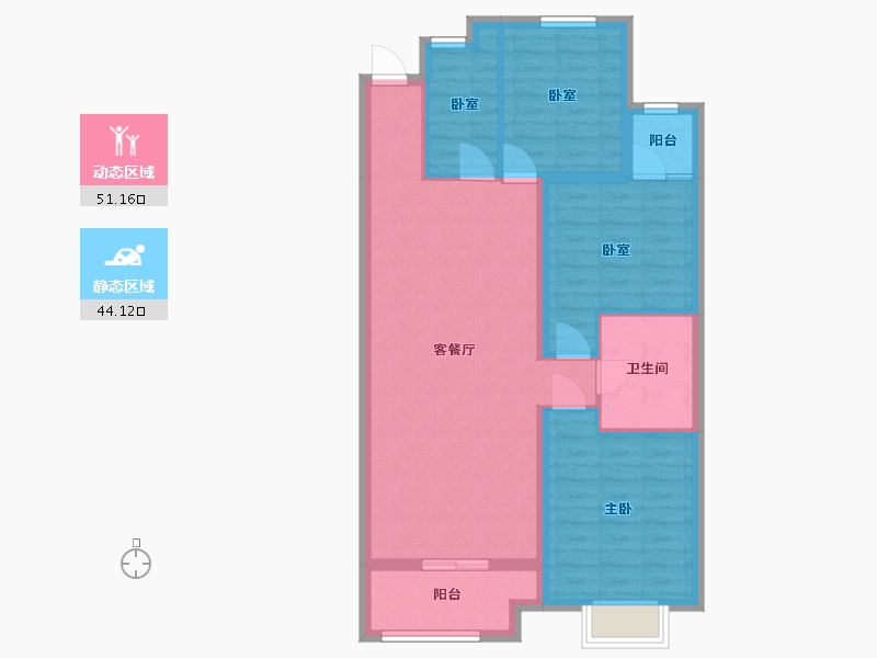 河北省-石家庄市-天鸿世家-99.60-户型库-动静分区