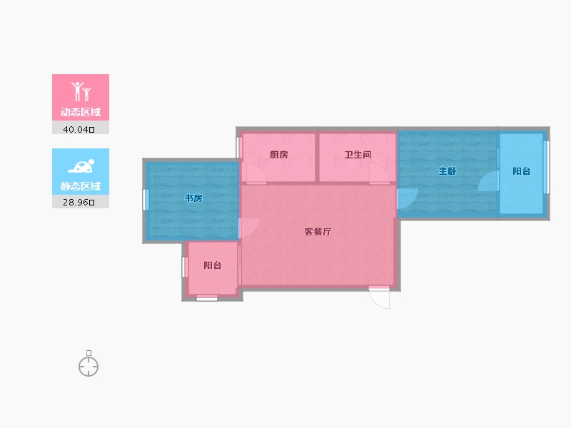 北京-北京市-东会新村-61.80-户型库-动静分区