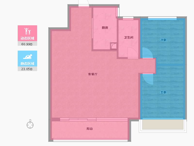 陕西省-渭南市-韩城市绿地城-107.00-户型库-动静分区