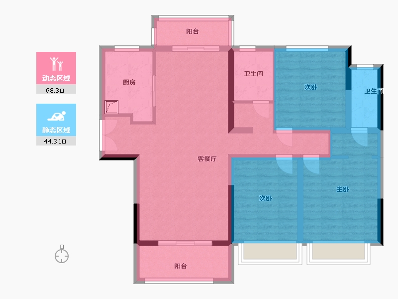 河南省-信阳市-书香苑4期-100.00-户型库-动静分区