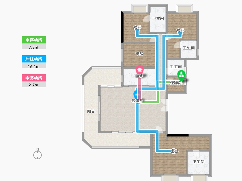 四川省-成都市-清凤鹿溪源-161.00-户型库-动静线