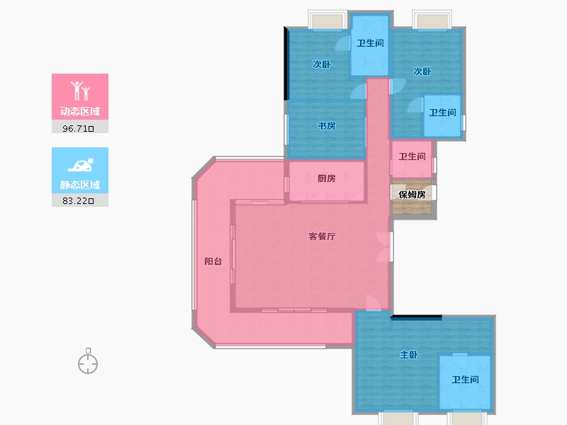 四川省-成都市-清凤鹿溪源-161.00-户型库-动静分区