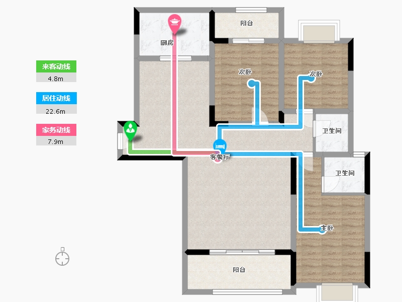 湖南省-株洲市-渌江华府-127.00-户型库-动静线