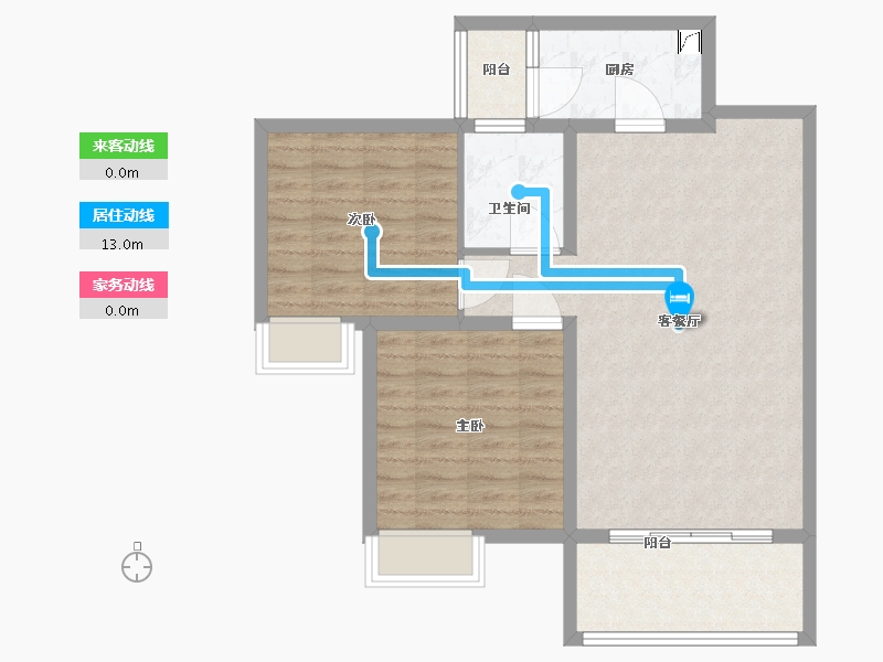 四川省-成都市-龙潭寺安置房4期-80.00-户型库-动静线