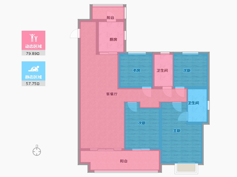 山东省-潍坊市-新力帝泊湾-123.48-户型库-动静分区