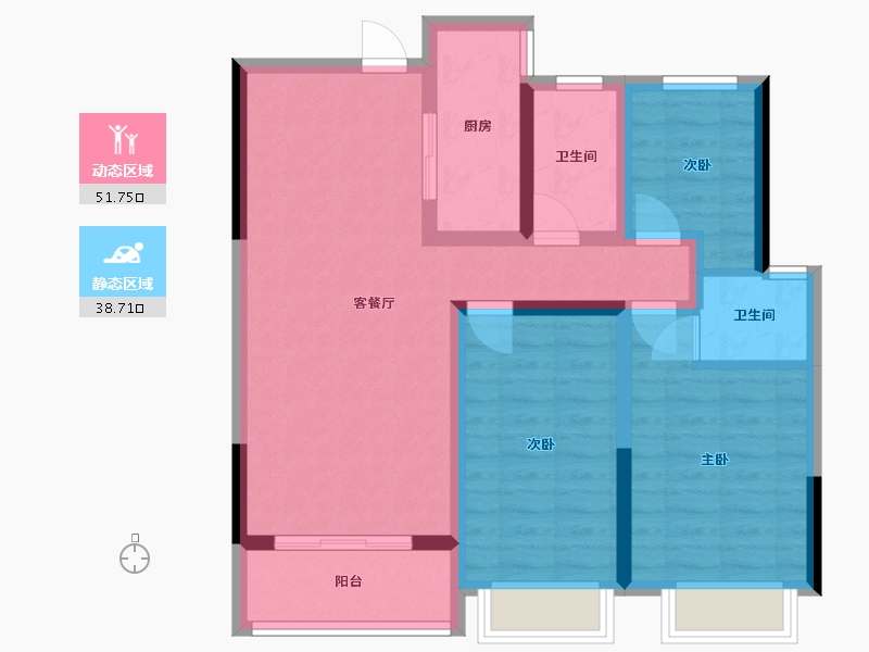 河南省-开封市-天晟公馆-89.00-户型库-动静分区