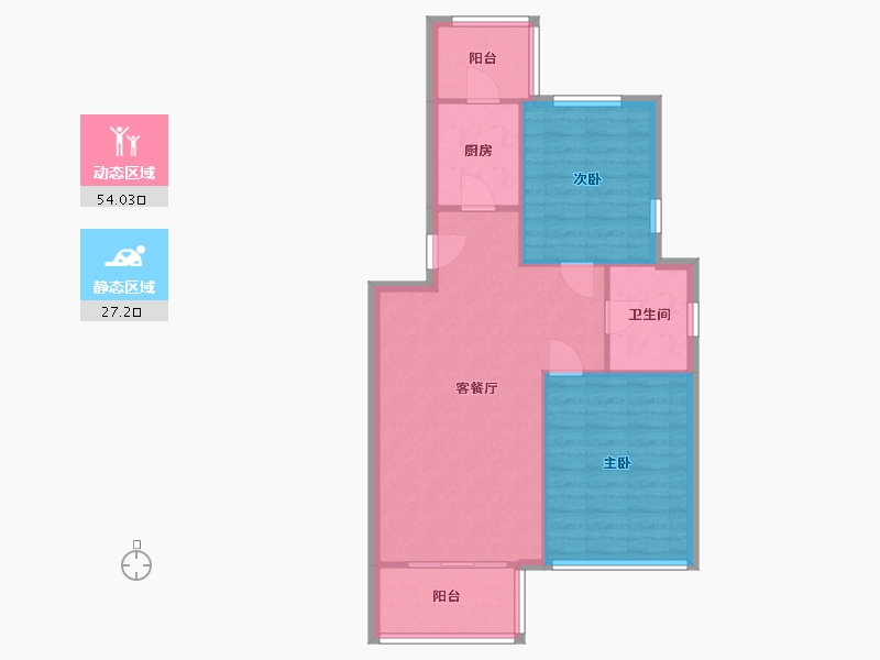 天津-天津市-华明镇怀园-83.00-户型库-动静分区