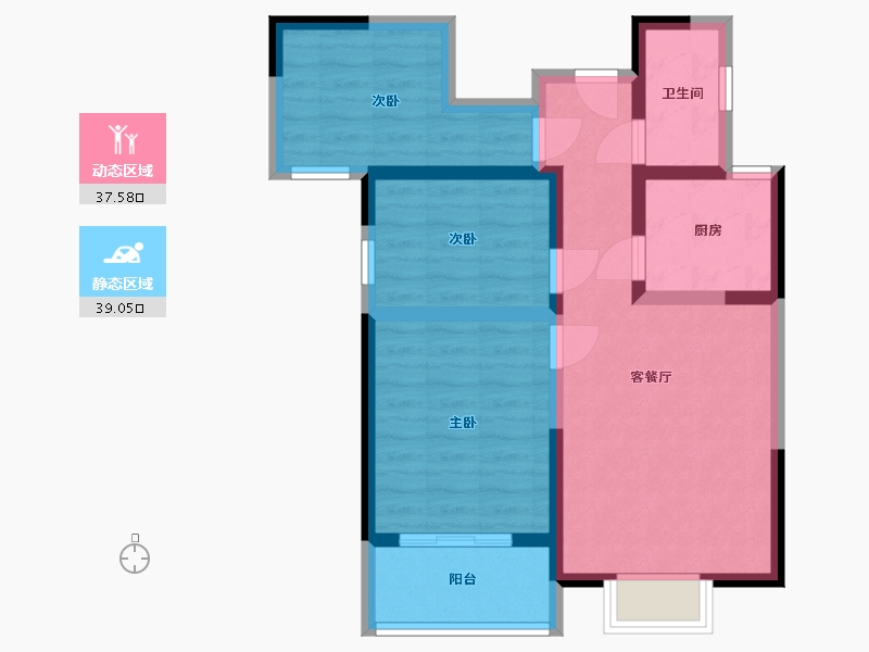 河南省-郑州市-泉舜上城-67.00-户型库-动静分区