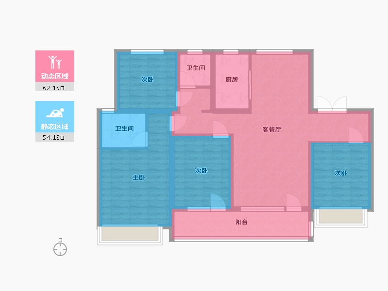 山东省-济宁市-龙城坤园-103.00-户型库-动静分区