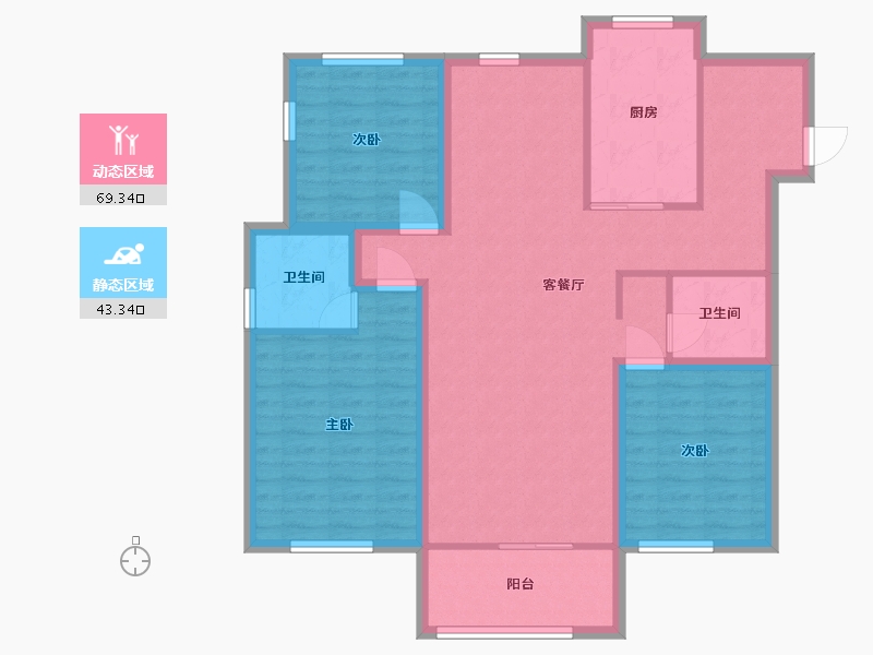 浙江省-绍兴市-天悦城-101.03-户型库-动静分区