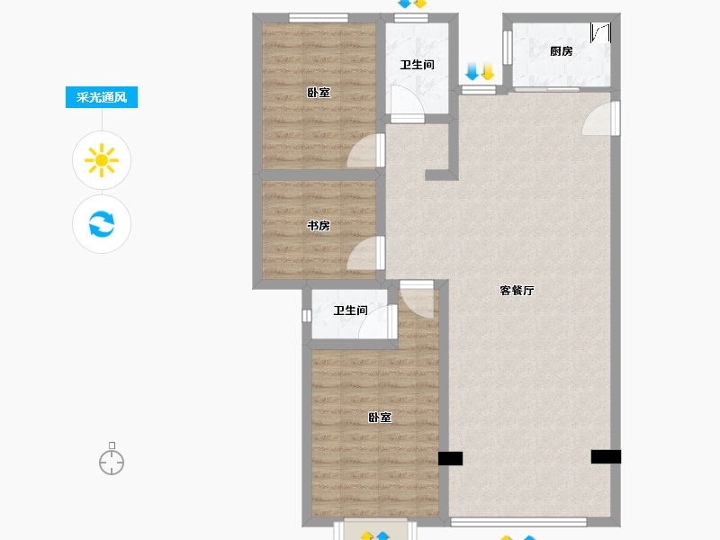 甘肃省-定西市-陇西-98.00-户型库-采光通风