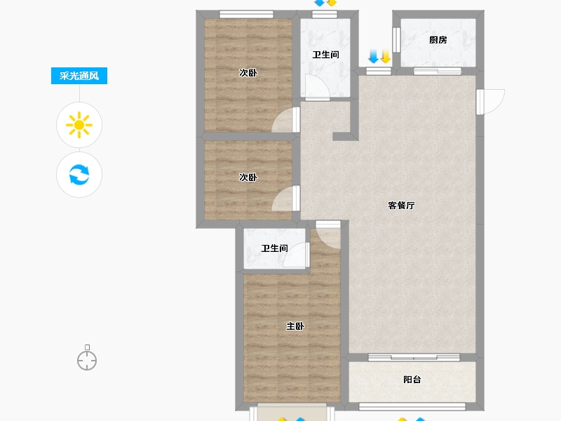 甘肃省-定西市-陇西-87.56-户型库-采光通风