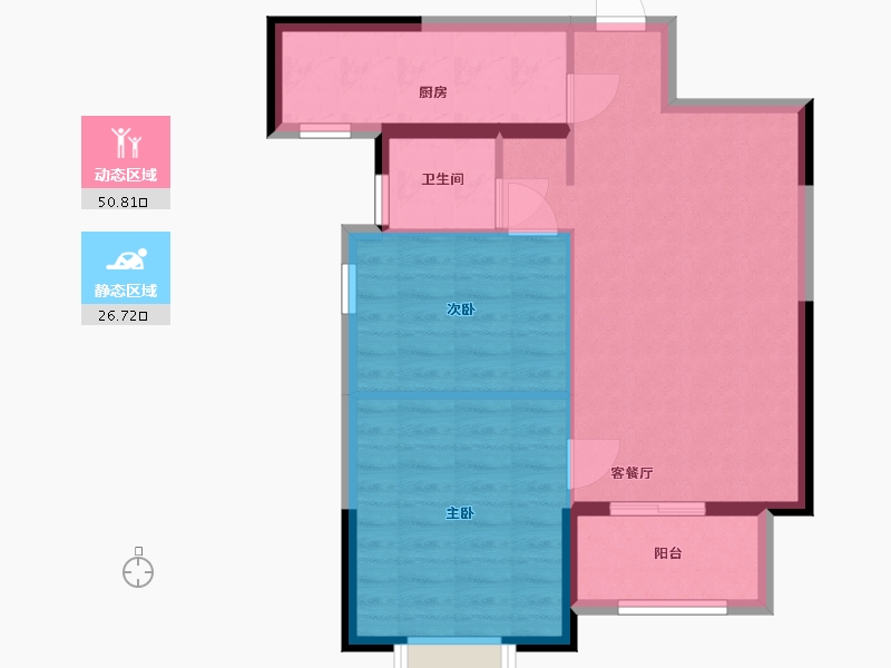 陕西省-西安市-海伦湾-70.00-户型库-动静分区