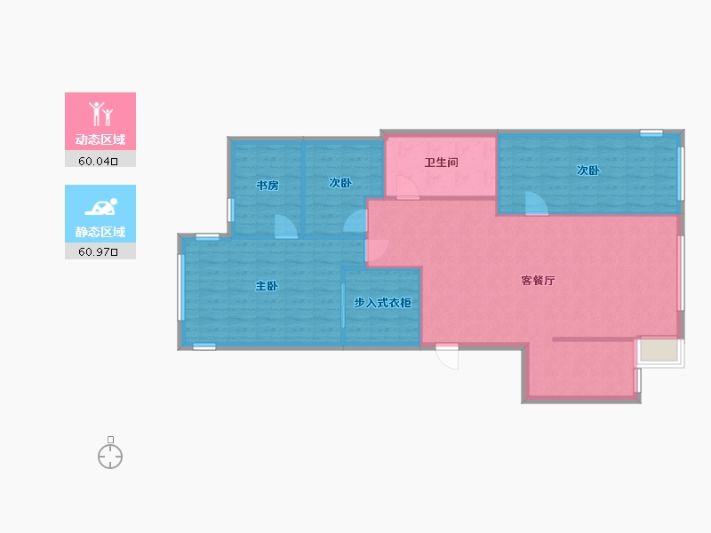 甘肃省-兰州市-元昌小区-111.53-户型库-动静分区