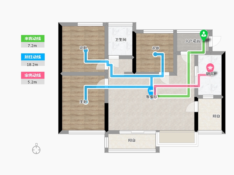 广东省-广州市-珠江花城-72.00-户型库-动静线