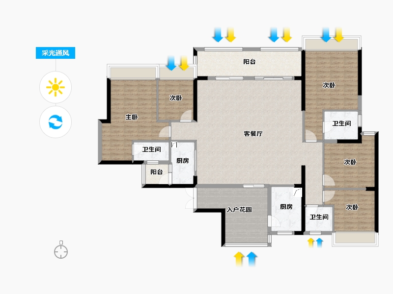 广东省-深圳市-沙井濠景城2-179.86-户型库-采光通风