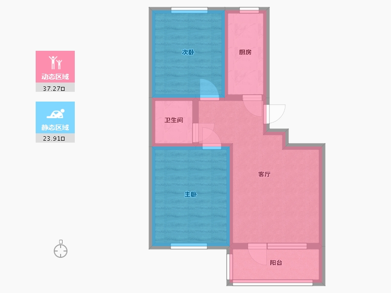 河北省-沧州市-百合丽湾-53.18-户型库-动静分区