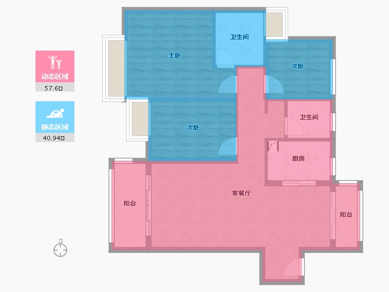 广东省-惠州市-方圆东江月岛-88.54-户型库-动静分区