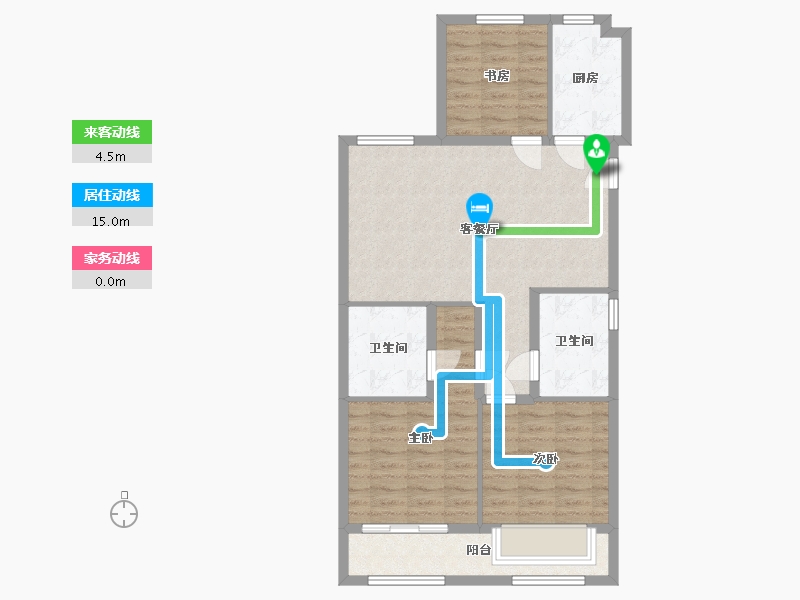 浙江省-嘉兴市-逸品府邸-87.25-户型库-动静线