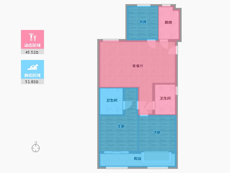 浙江省-嘉兴市-逸品府邸-87.25-户型库-动静分区