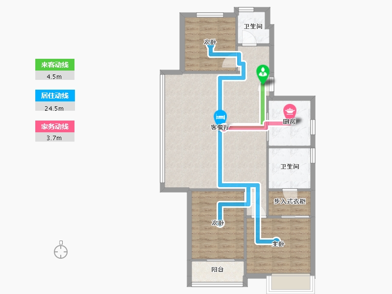 江苏省-镇江市-金域蓝湾-85.65-户型库-动静线