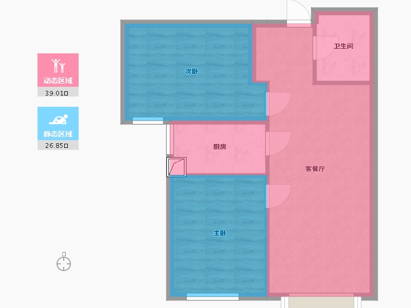 新疆维吾尔自治区-乌鲁木齐市-云鼎大观-59.22-户型库-动静分区