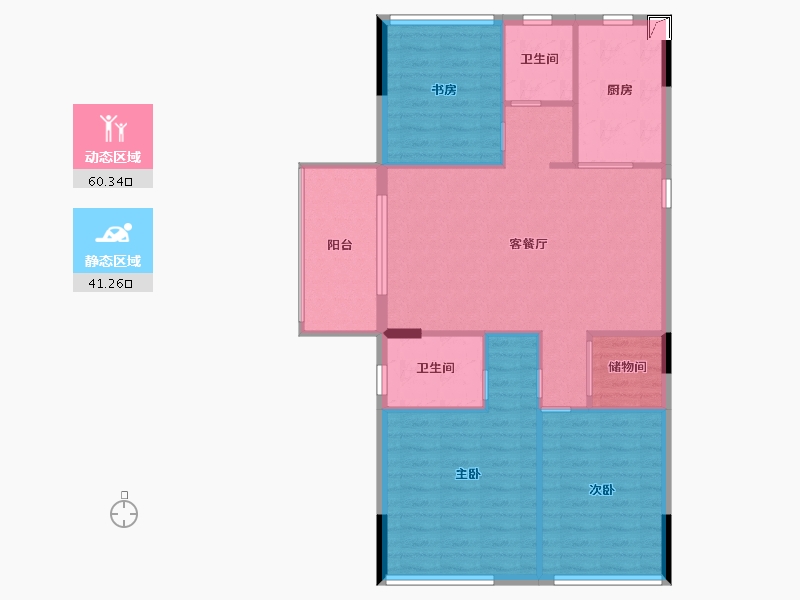 安徽省-宿州市-爱丁堡-93.00-户型库-动静分区