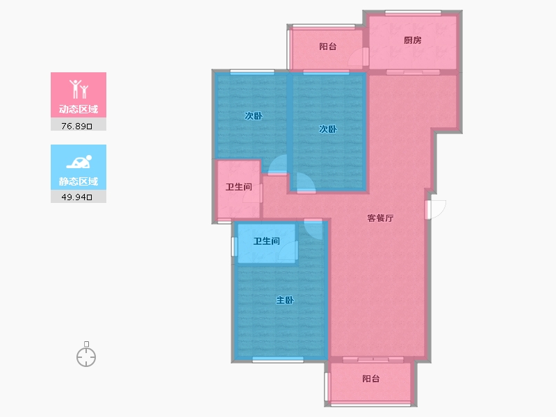 四川省-德阳市-悦荣府-113.45-户型库-动静分区