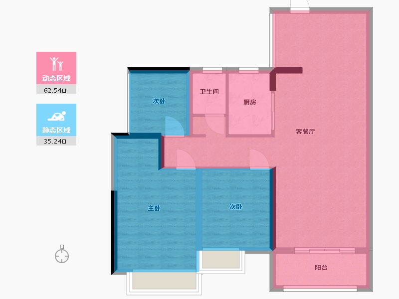 广东省-惠州市-鸿江·尚城世家-88.00-户型库-动静分区