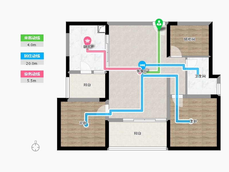 湖南省-衡阳市-五一小区-86.28-户型库-动静线