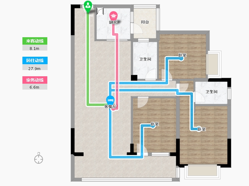 广东省-佛山市-容桂碧桂园-109.58-户型库-动静线