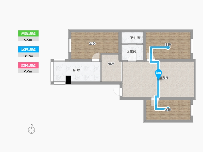 黑龙江省-牡丹江市-宏大花园-82.71-户型库-动静线