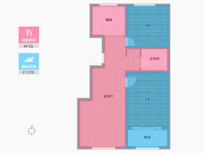 山东省-德州市-水岸豪庭-75.00-户型库-动静分区