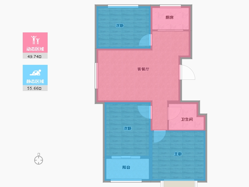 山东省-德州市-水岸豪庭-95.35-户型库-动静分区