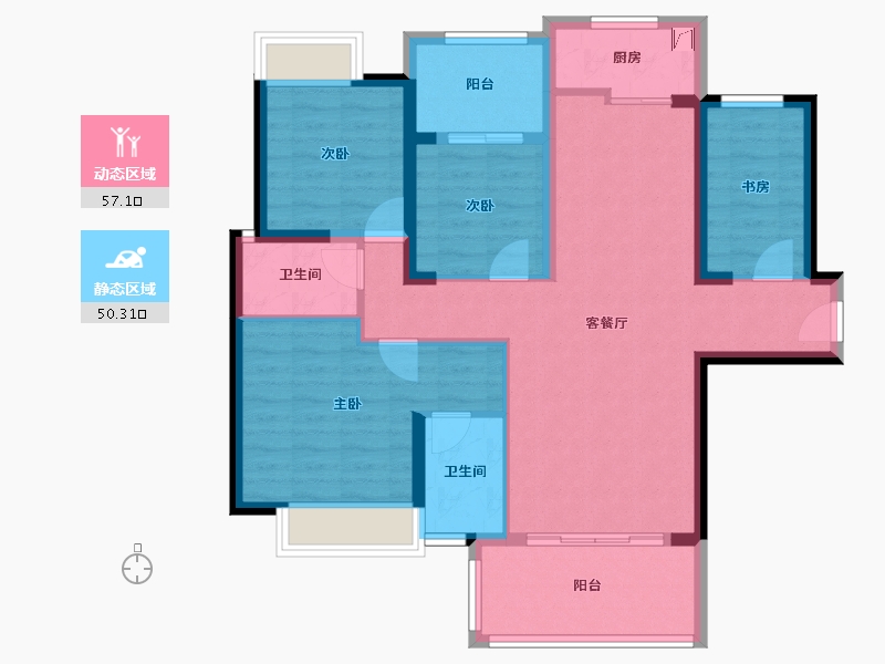 福建省-泉州市-学府国际-95.28-户型库-动静分区